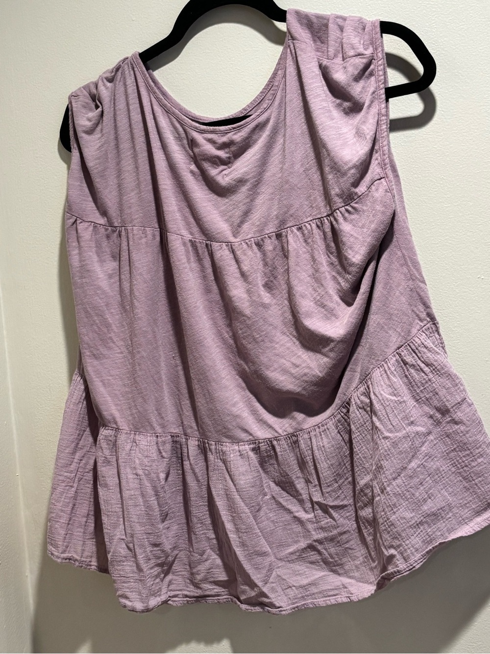 Velvet Lavender Tiered Sleeveless Tank